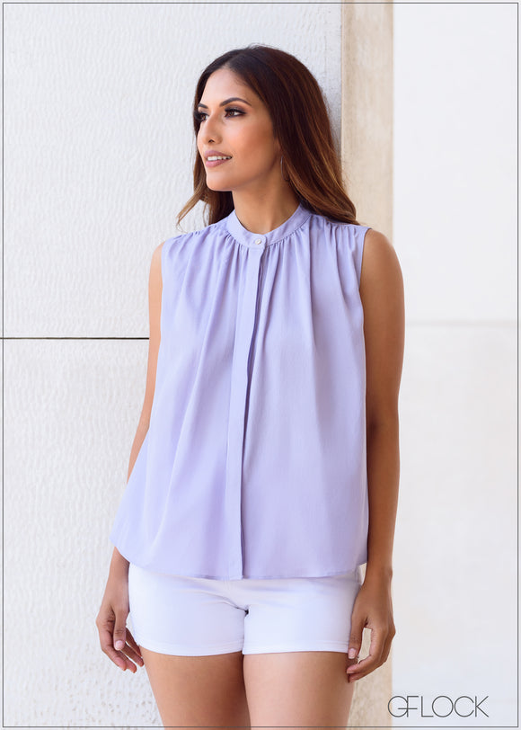 Gather Detail Sleeveless Top - 280723