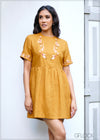 Embroidered Linen Dress - 010923 - 02