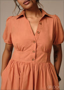 V-Neck Dress - 250926