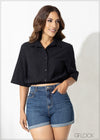 Elasticated Hem Shirt - 300623