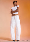 White Barrel Jean - Long Length - 120926