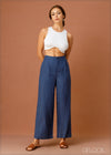 High Waist Linen Pant - 010923