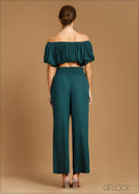 High Waist Smocked Pant - 041223