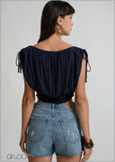 Smocked Crop Top - 270426