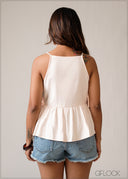 Side Tie Sleeveless Top - 150626