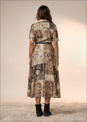 Printed Shirt Dress - 040426