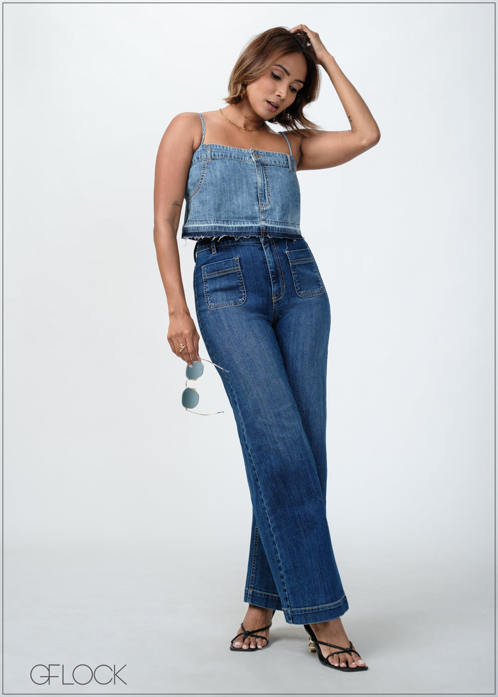 Denim Crop Top - 120725