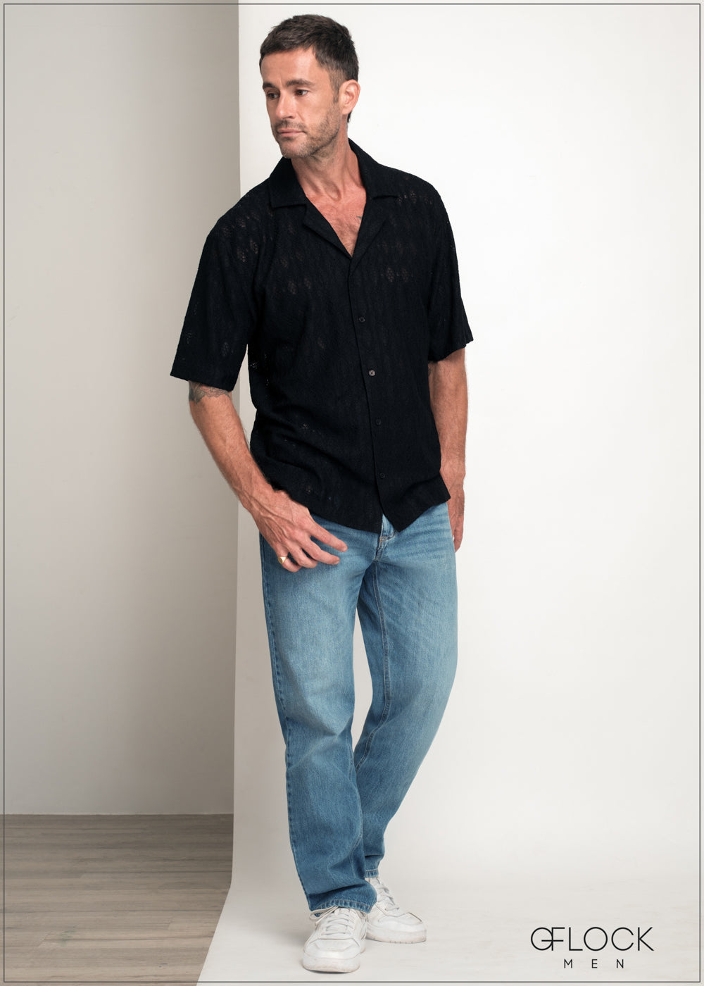 Revere Collar Lace Shirt - 160725