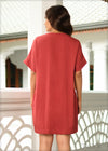 V-Neck Shift Dress - 220923