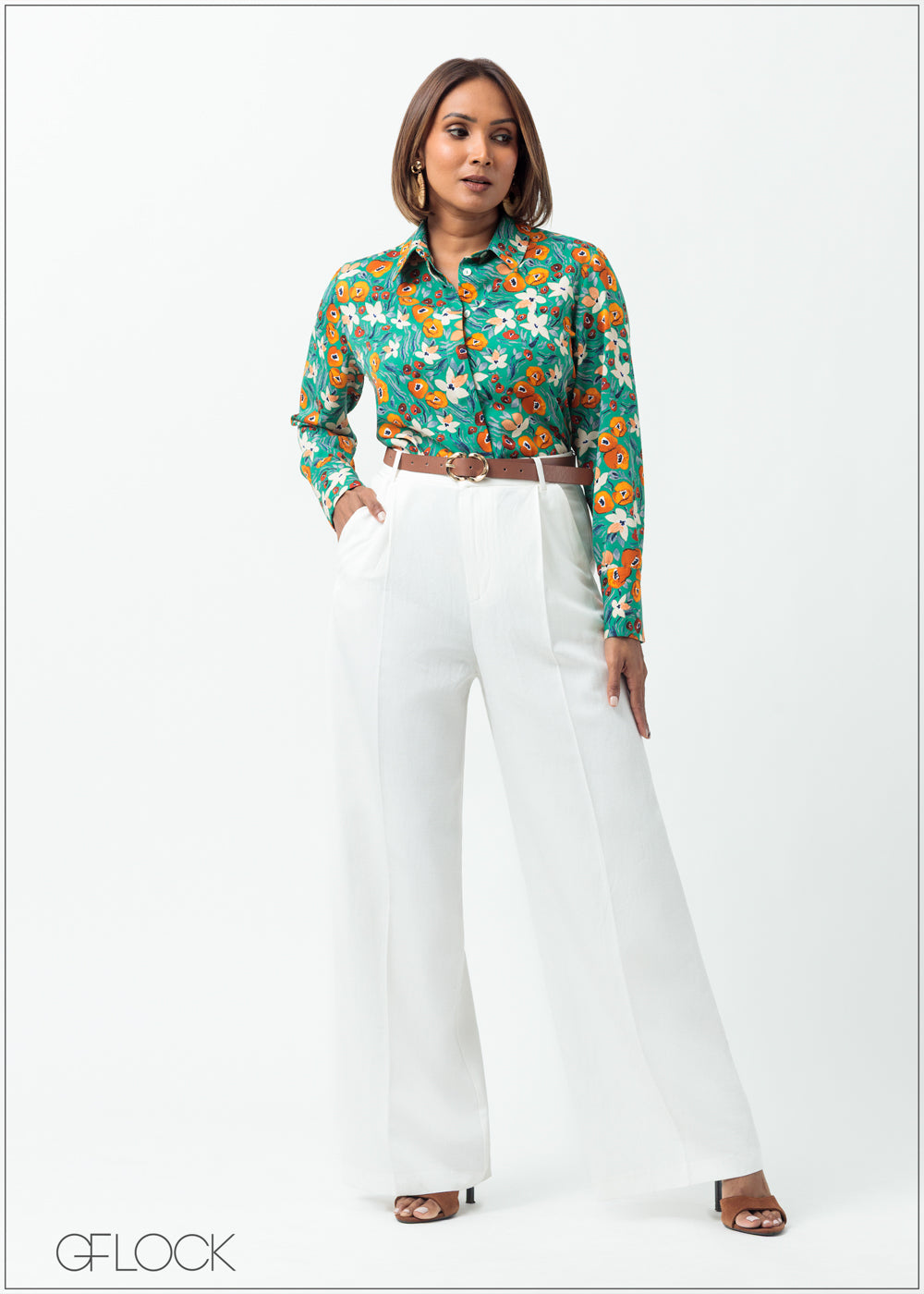 Printed Regular Collar Shirt - 160625