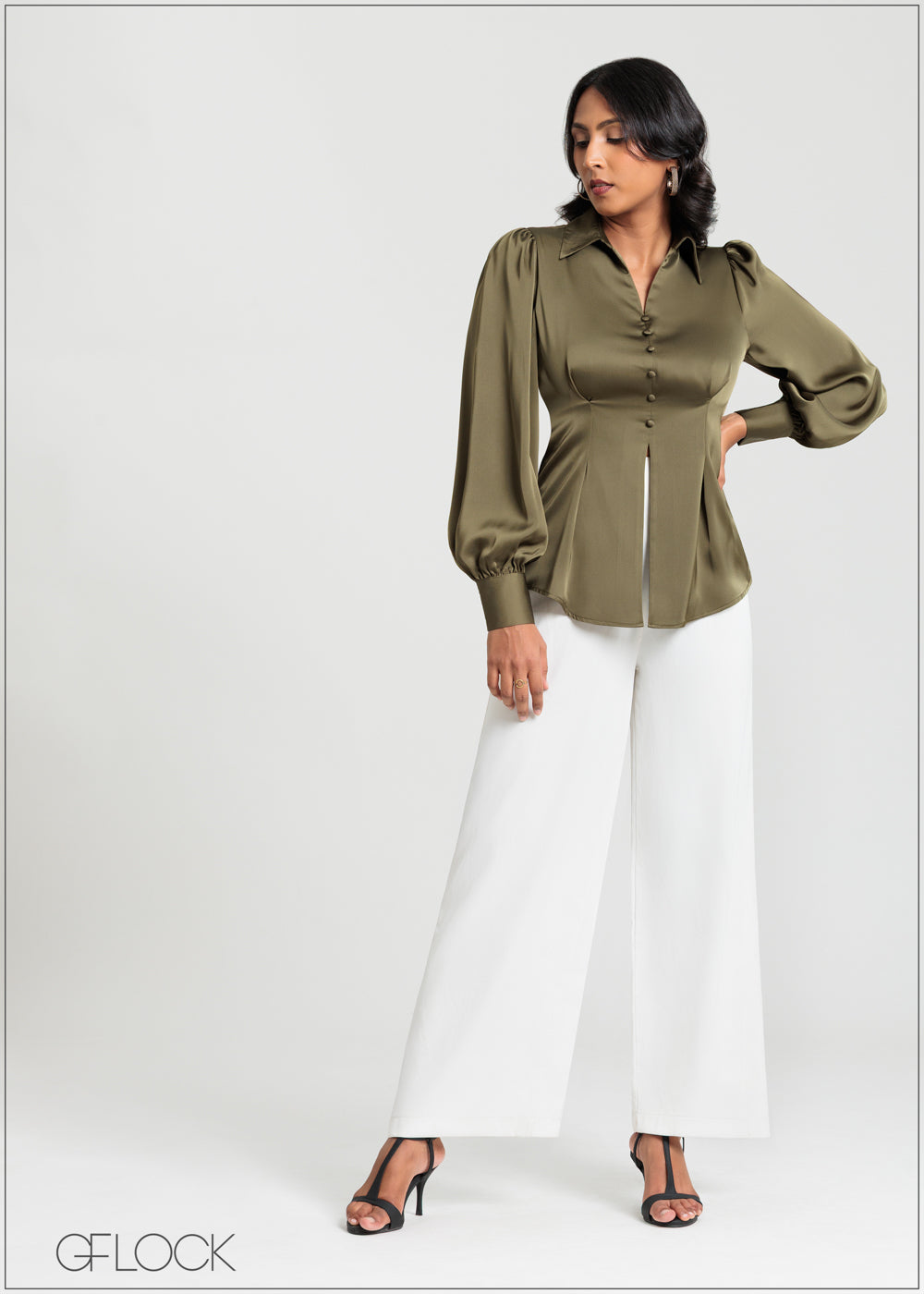 Collared Front Neck Detailed Top - 140725