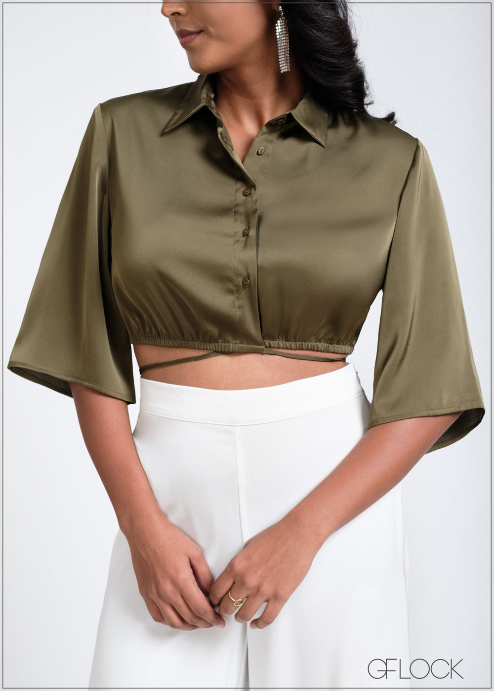 Tie-Up Detail Crop Top - 260525