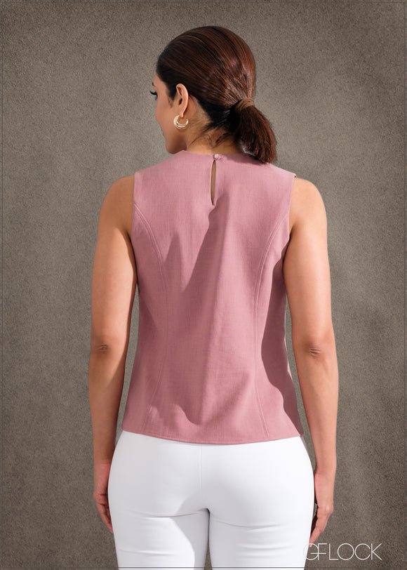 Sleeveless Top With Princess Seams - 260124