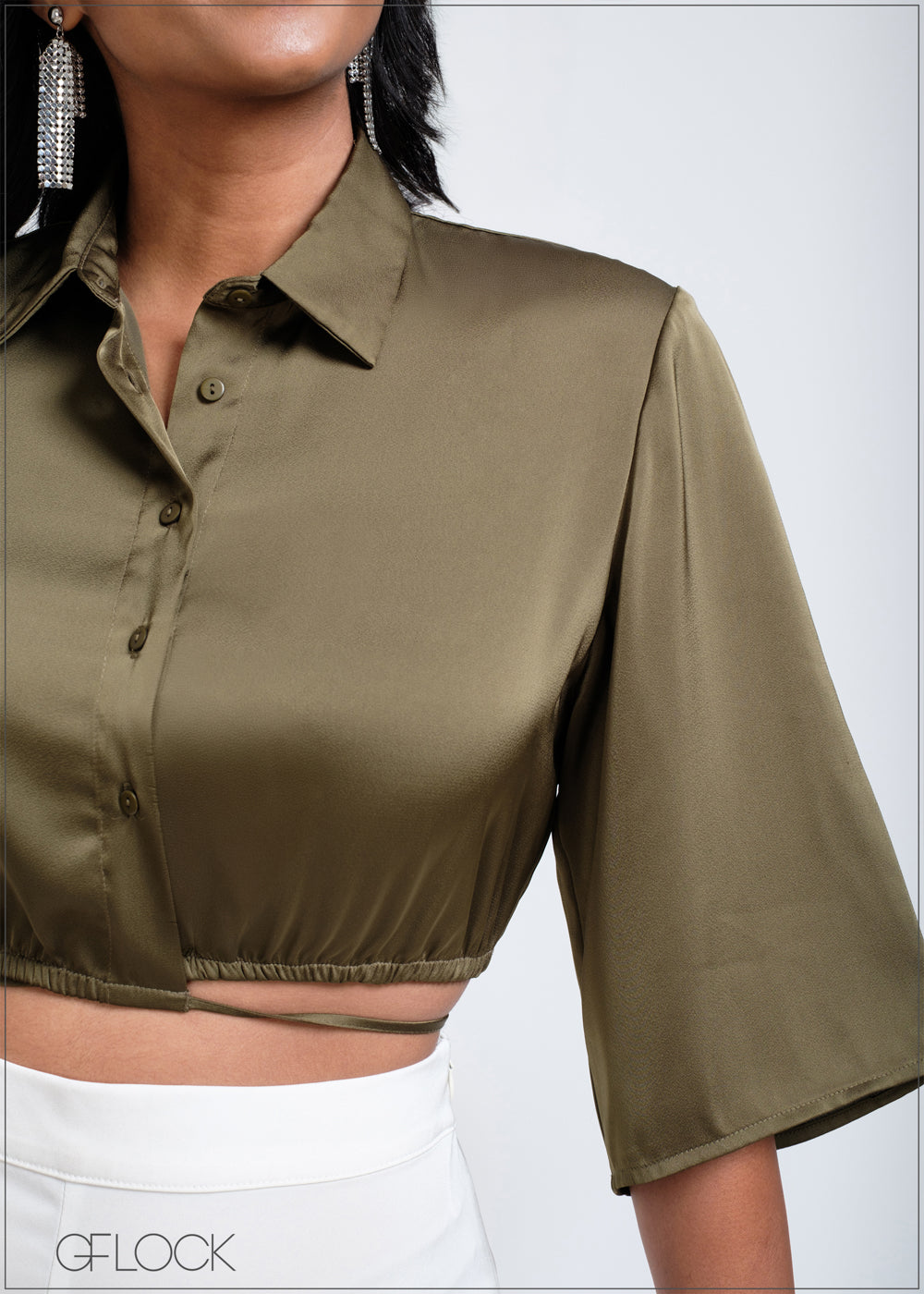 Tie-Up Detail Crop Top - 260525