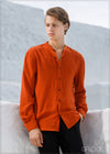 Chinese Collar Long Sleeve Shirt - 200224