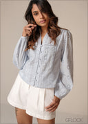 V-Neck Cutlawn Top - 190326