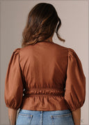 Puff Sleeve Smocked Top - 121026