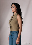 Tie-Up Collared Top - 151026