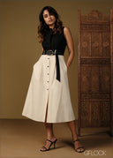 Belt Detailed Dress - 110426