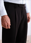 Black Pleated Pant - Short Length - 090726