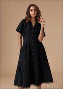 Lace Insert Dress - 140926