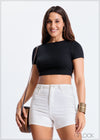 Ribbed Crop Tee - 260824