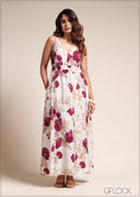 V-Neck Maxi Dress - 110526