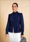 Long Sleeve Shirt With Shoulder Pleats - 250324