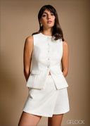 Sleeveless Button Down Waistcoat