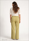 Pleat Detail Wide Leg Pant - 230924