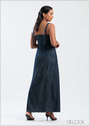 Denim Midi Dress - 250625