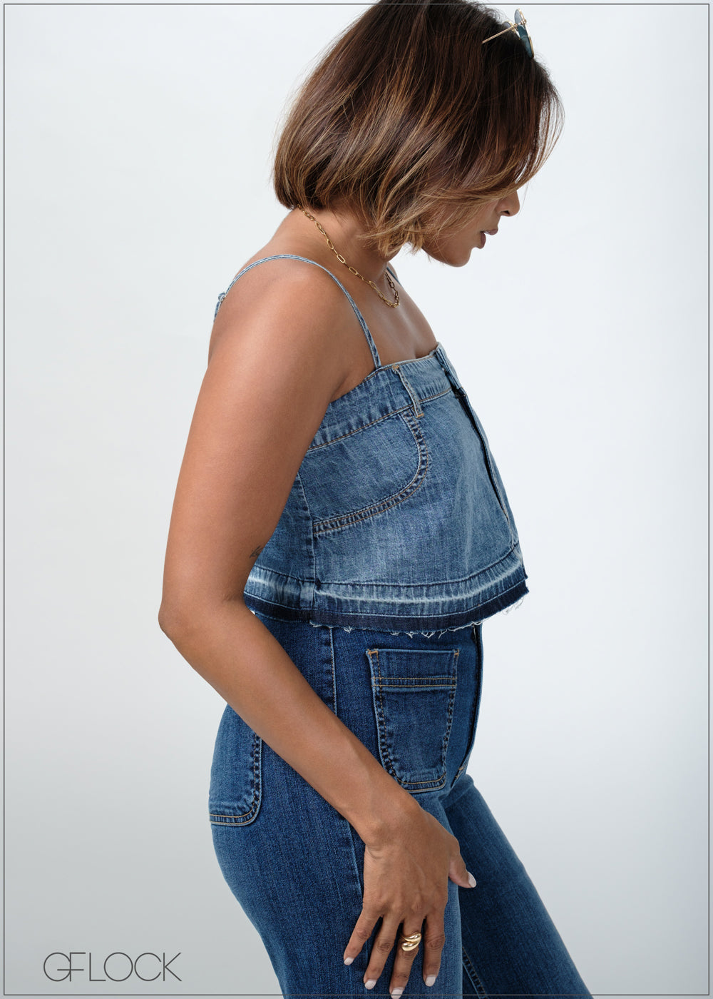 Denim Crop Top - 120725