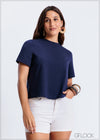 T-Shirt With Open Back Split - 260824