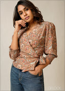 Printed Wrap Top - 300326