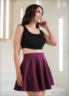 High Waisted Skater Skirt - 271023