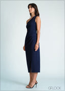One Shoulder Midi Dress - 170726