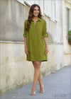 Collared Shift Dress - 210823