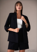Blazer With Sleeve Tab - 060326