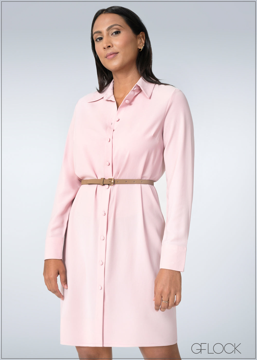 Long Sleeve Shirt Dress - 200625