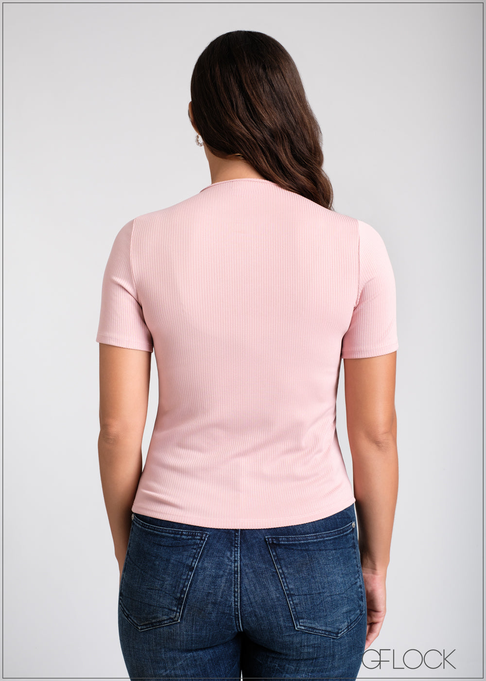 Short Sleeve Ribbed T-Shirt - 100225