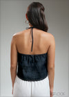 Denim Halter Top - 210925