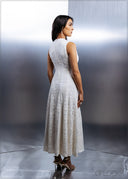 High Neck Sleeveless Maxi Dress - 221225