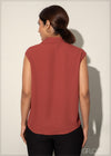 Cap Sleeve Top With Front Tie Detail - 120224