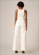 High Waist Wide Leg Jean - Long Length - 220826D