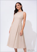 Waist Gathered Detailed Dress - 300425