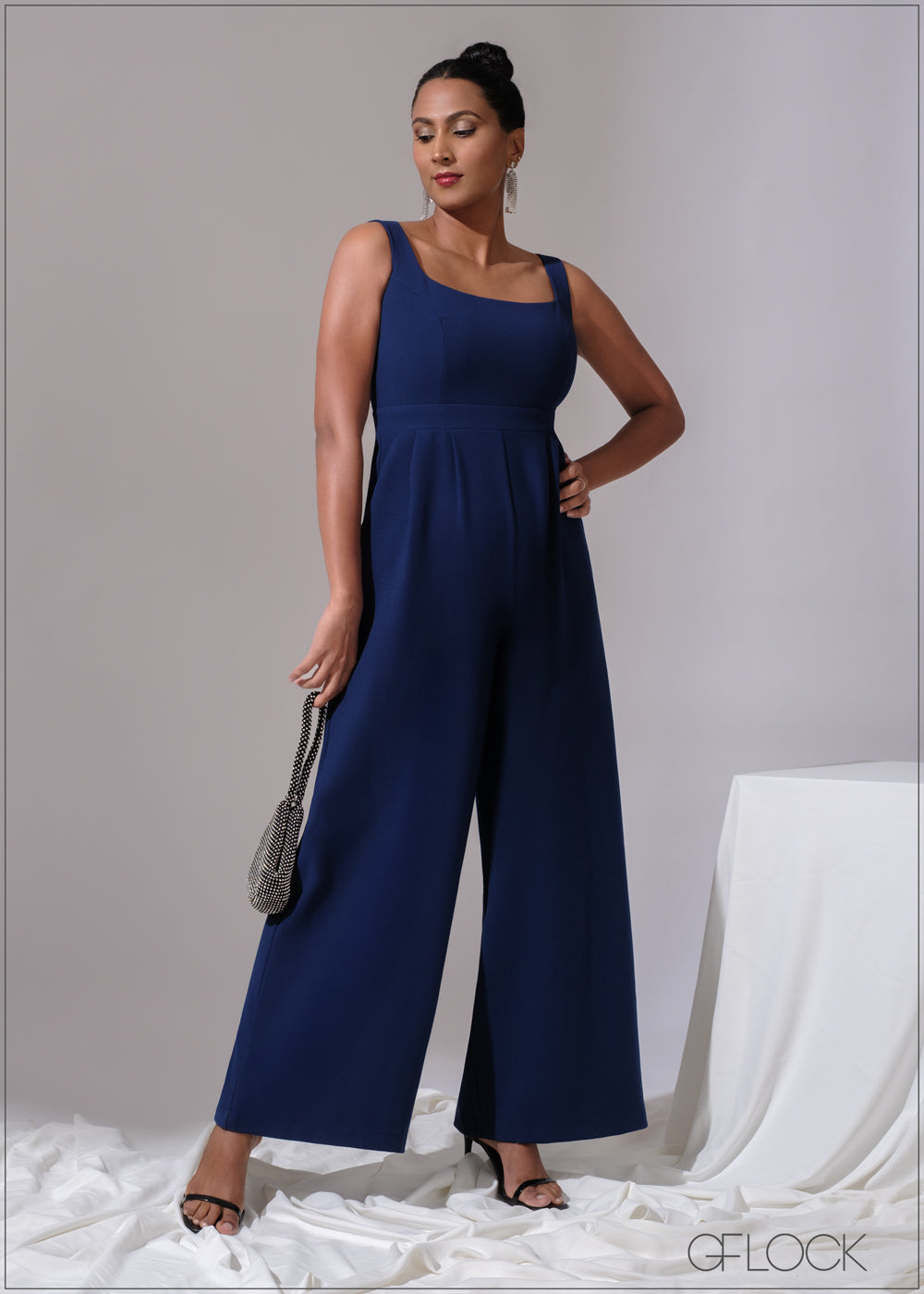 Wide Leg Sleeveless Jumpsuit - 300525