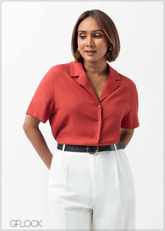 Camp Collar Blouse - 160625