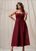 Pintuck Strappy Dress - 020326