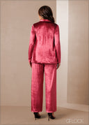 Long Sleeved Velvet Cardigan - 011223