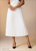 Pleated Midi Skirt - 180926